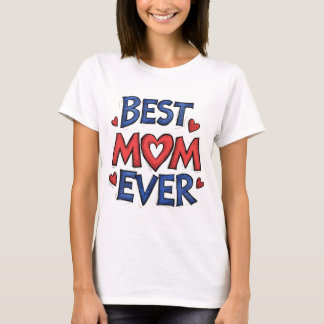 Bästa Mamma någonsin Rustik-typografi med hjärta T Shirt
