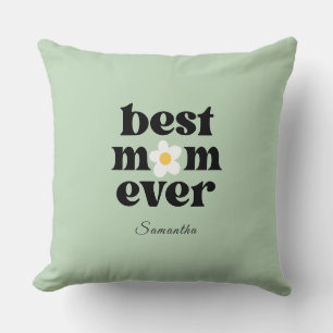 Bästa mamma någonsin Sälgrön mors dag Kudde
