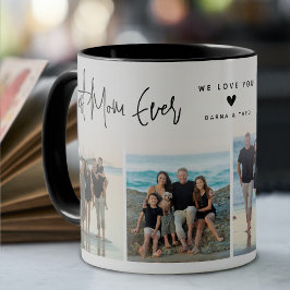 Bästa mamma någonsin Script 4x Foto Mugg