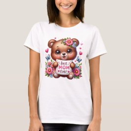 Bästa Mamma någonsin Shirt Mamma Bear T-Shirt