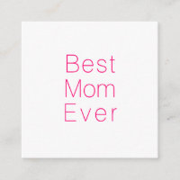 Bästa Mamma någonsin-shock rosa och vit minimalist