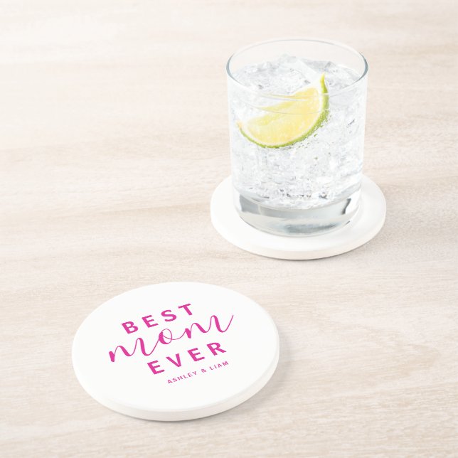 Bästa Mamma någonsin Shock rosa-skript Mors dag Underlägg (Sidan)