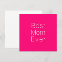 Bästa Mamma någonsin-shock rosa, vit, enkel minima