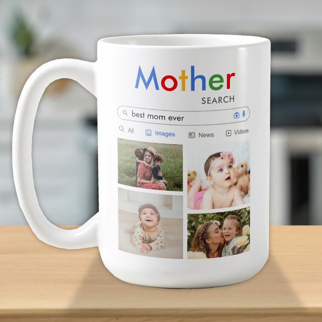 Bästa Mamma någonsin söka efter Baby-barn i cute P Kaffemugg (Skapare uppladdad)