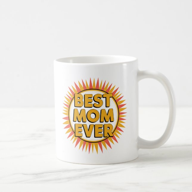 "Bästa Mamma någonsin-solsprängningsdesign - Perfe Kaffemugg (Höger)