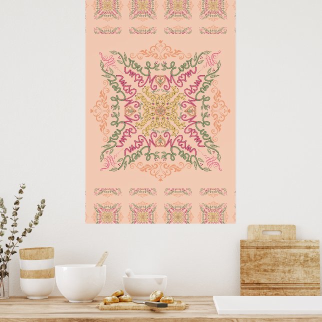 Bästa Mamma någonsin, sömlös Mors dag POSTER (Kök)