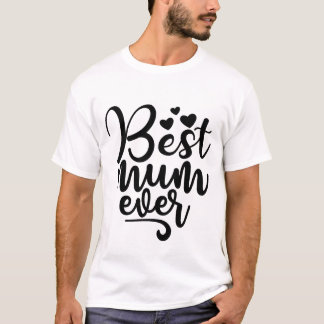 Bästa mamma någonsin Söt hjärtas mors dag T-Shirt