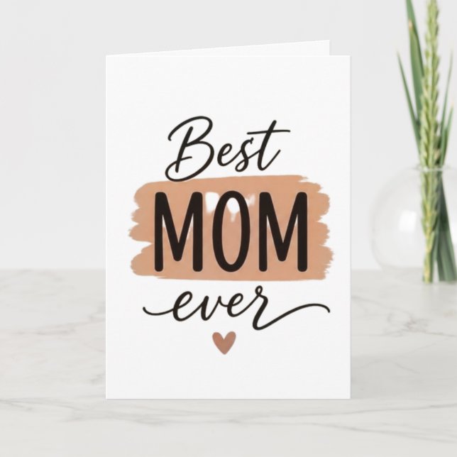 Bästa mamma någonsin Söt minimalistisk typografi Kort (Framsida)