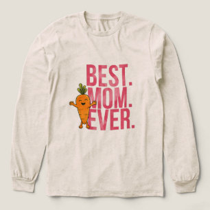 Bästa mamma någonsin Söt morot illustration Långär T Shirt