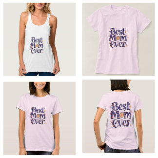 Bästa mamma någonsin söta blommor mors dag t shirt