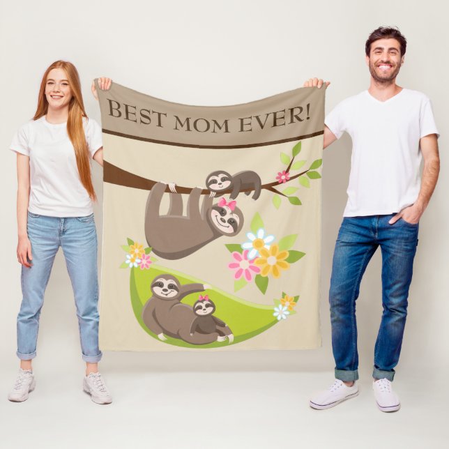 Bästa Mamma någonsin söta sluttningsfilt Fleecefilt (På plats)