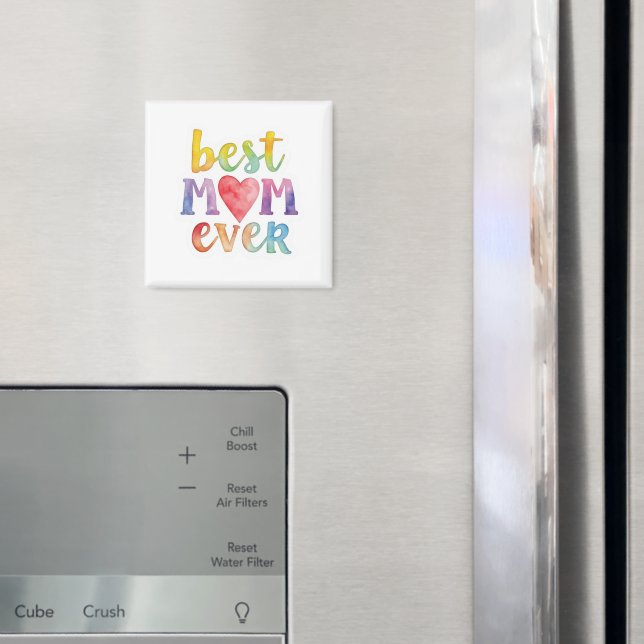 Bästa mamma någonsin specialskuren vinyldekal magnet (In Situ (Fridge))