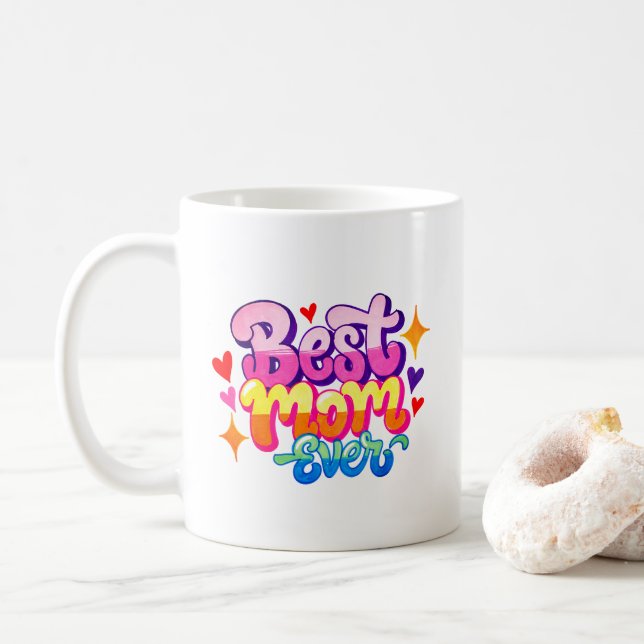 Bästa mamma någonsin (stil 1) kaffemugg (Med munk)