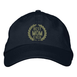 Bästa mamma någonsin SuperMamma Lagerkrans Brodyr Broderad Keps