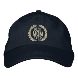 Bästa Mamma någonsin SuperMamma Laurels Embroidery Broderad Keps