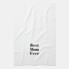 Bästa Mamma någonsin svartvit modern typografi-chi Kökshandduk