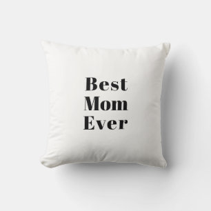 Bästa Mamma någonsin svartvit modern typografi-chi Kudde