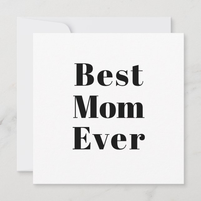 Bästa Mamma någonsin svartvita moderna typografisk (Framsida)