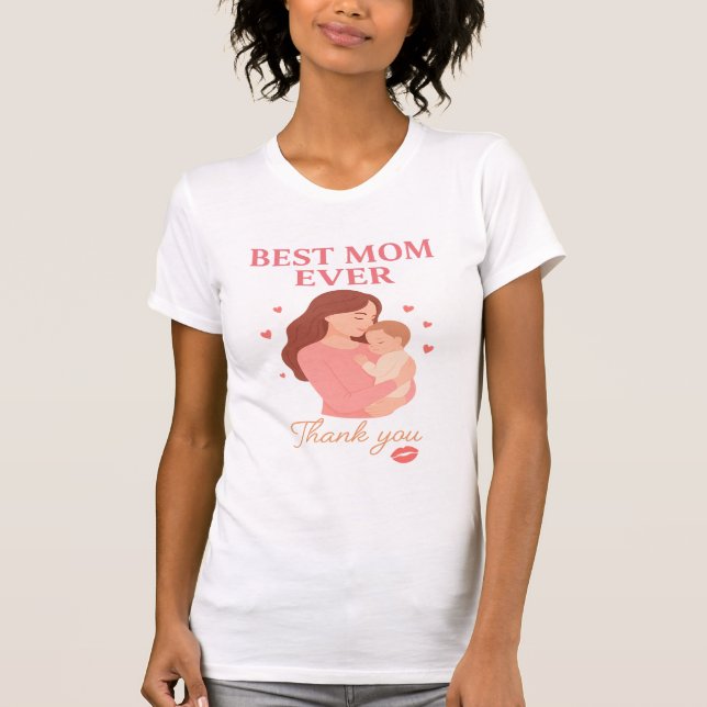 Bästa mamma någonsin T-shirt present till henne –  (Framsida)