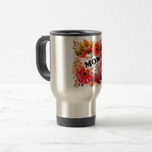 Bästa MAMMA någonsin-titelmarkering med blommigt Resemugg