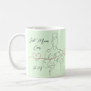 Bästa Mamma någonsin Trendig ett Moderskap hjärta Kaffemugg