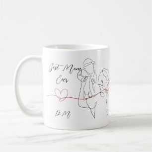 Bästa Mamma någonsin Trendig ett Moderskap hjärta Kaffemugg