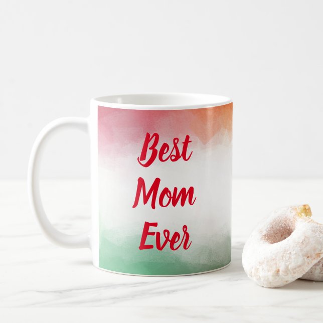 Bästa Mamma någonsin-typografi - modern färgmodell Kaffemugg (Med munk)