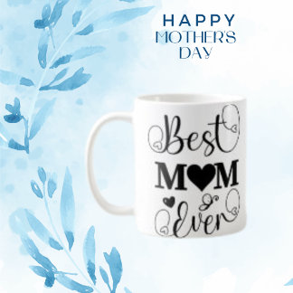 Bästa Mamma någonsin-typografi och Modern Anpassni Kaffemugg