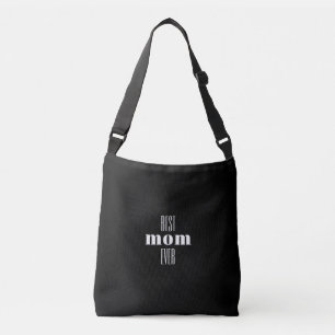 Bästa Mamma någonsin Typografisk svart bläck Axelväska