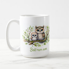 Bästa mamma någonsin Uggleillustration Kaffemugg