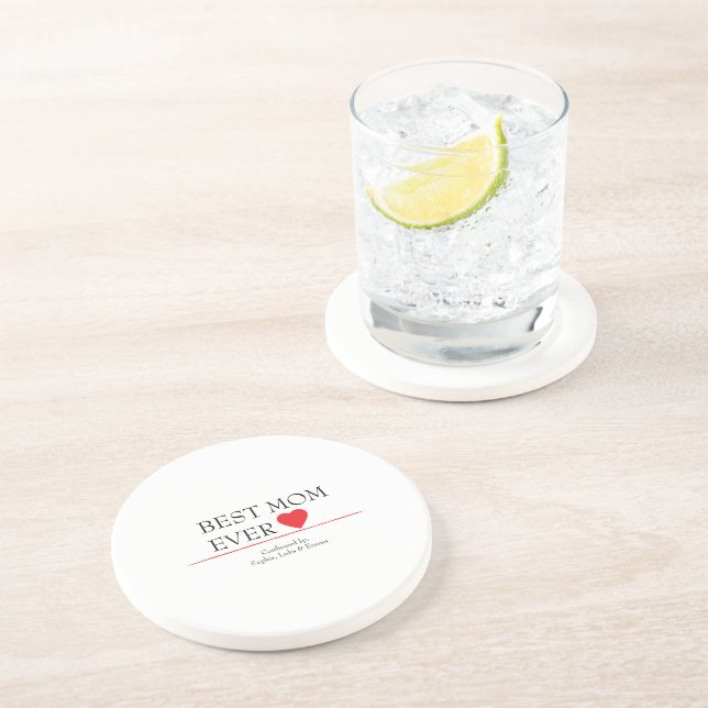 Bästa Mamma någonsin Underlägg hjärta - Personlig (Sidan)