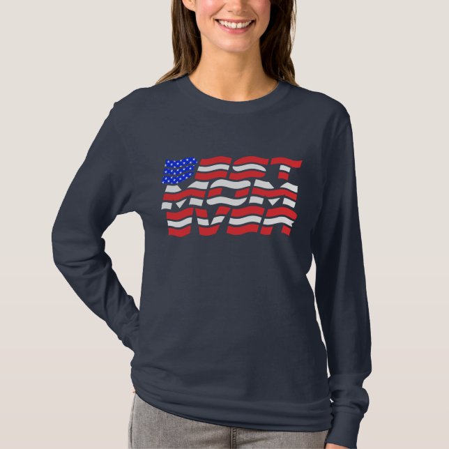 Bästa Mamma någonsin, USA, flagga T Shirt (Framsida)
