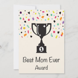 Bästa mamma någonsin-utmärkelse julkort