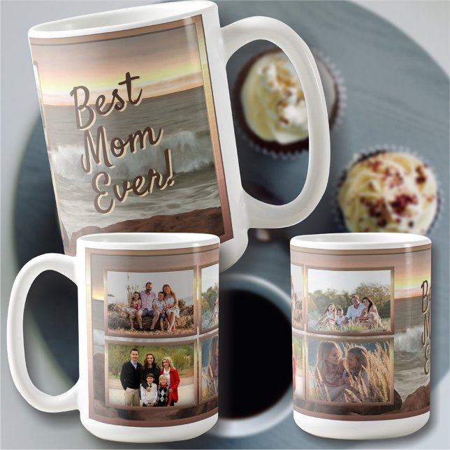 Bästa Mamma någonsin Vågar och Boulders 0893 Kaffemugg (Skapare uppladdad)