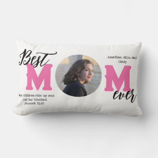 Bästa Mamma någonsin välsignad Mor Photo Dekorativ Lumbarkudde