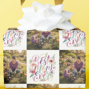 Bästa mamma någonsin Vattenfärg blommor Anpassad Presentpapper