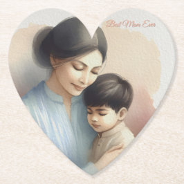 Bästa Mamma någonsin vattenfärgsillustration Underlägg Papper