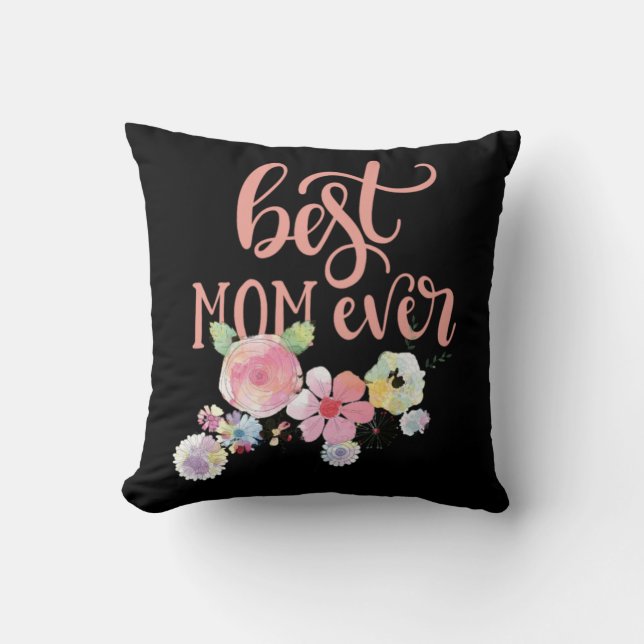 Bästa Mamma någonsin. Vattenfärgslådor Kudde (Framsida)