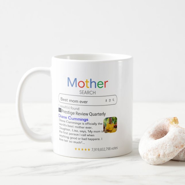 Bästa mamma någonsin—Verifierad av sökresultat Kaffemugg (Med munk)
