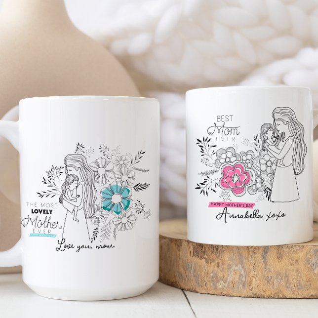 Bästa Mamma någonsin vid Mamma Mors dag Kaffemugg (Skapare uppladdad)