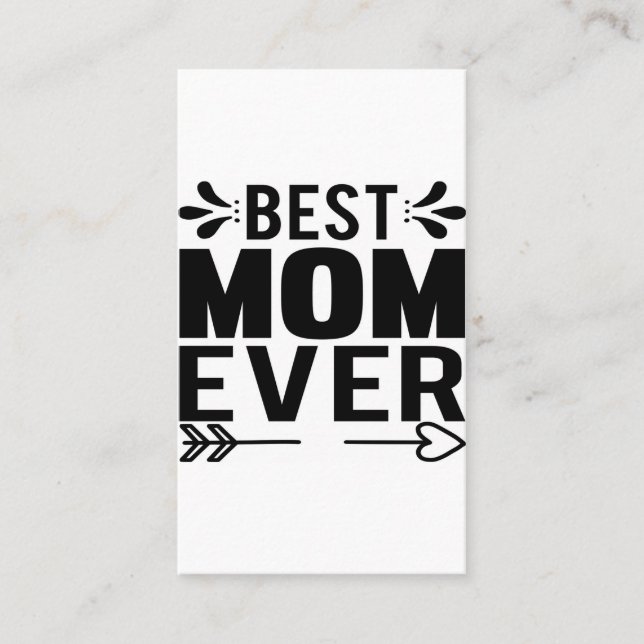 Bästa Mamma någonsin! Visitkort (Framsida)