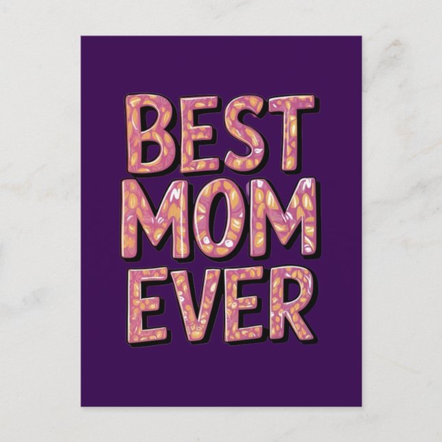 Bästa mamma någonsin  vykort (Framsida)