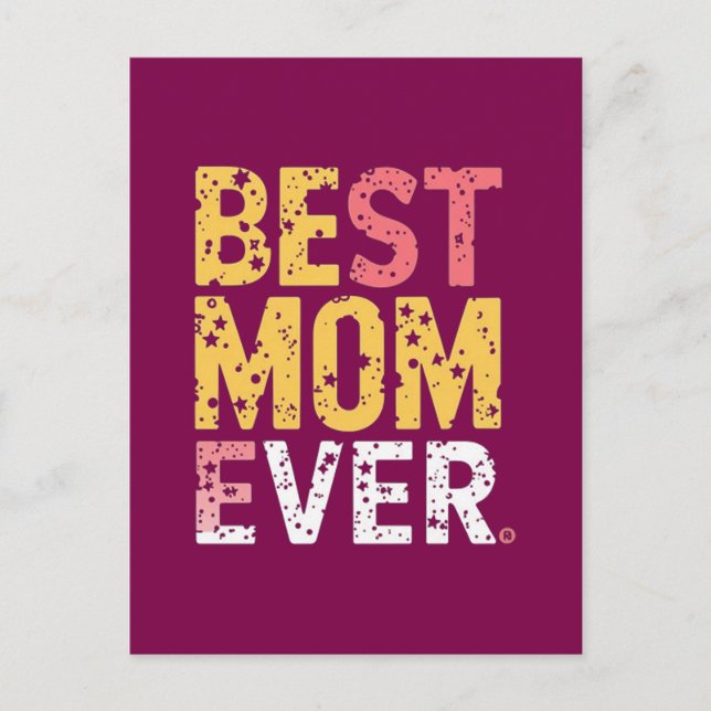 Bästa mamma någonsin vykort (Framsida)