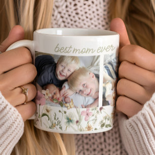 Bästa Mamma någonsin Wildblomfoto Kaffemugg