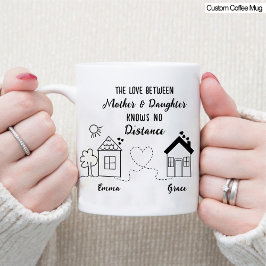 Bästa Mamma och dotter Avstånd sedan länge kaffe i Mugg
