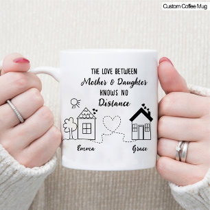 Bästa Mamma och dotter Avstånd sedan länge kaffe i Mugg