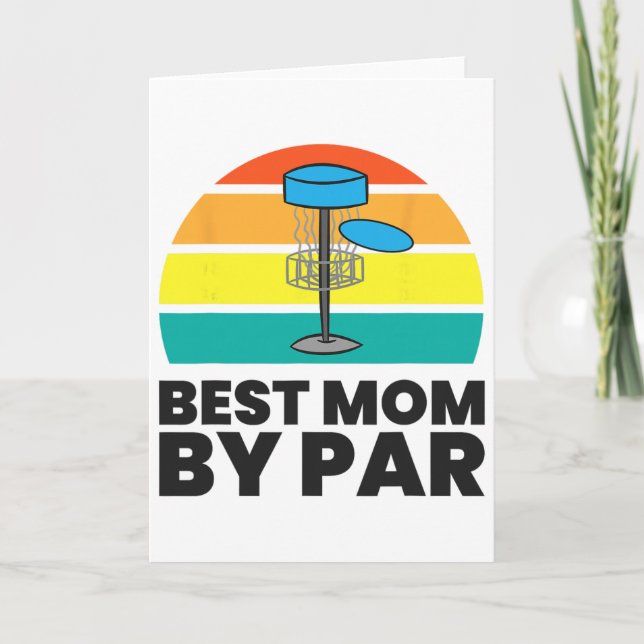 Bästa mamma par funny disc golf-mamma kort (Framsida)