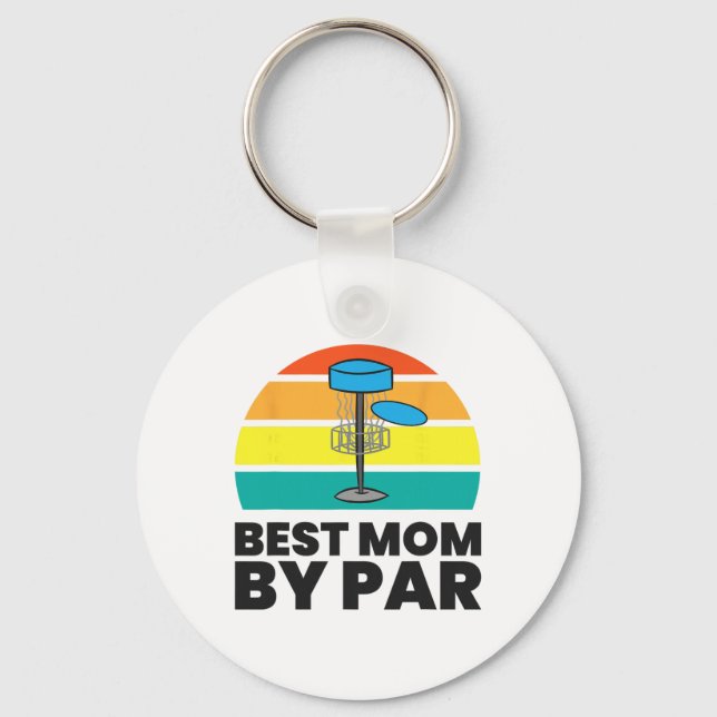 Bästa mamma par funny discgolf-mamma nyckelring (Framsida)