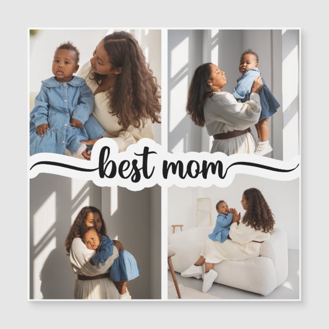 Bästa Mamma-Personlig 4-fotokollage (Framsida)