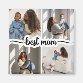 Bästa Mamma-Personlig 4-fotokollage Magnet
